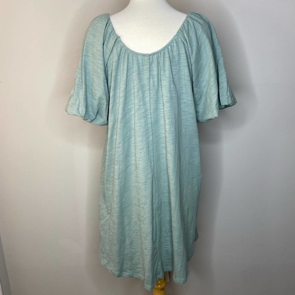 Umgee Floral Embroidered Jersey Puff Sleeve Dress - Picture 4 of 9